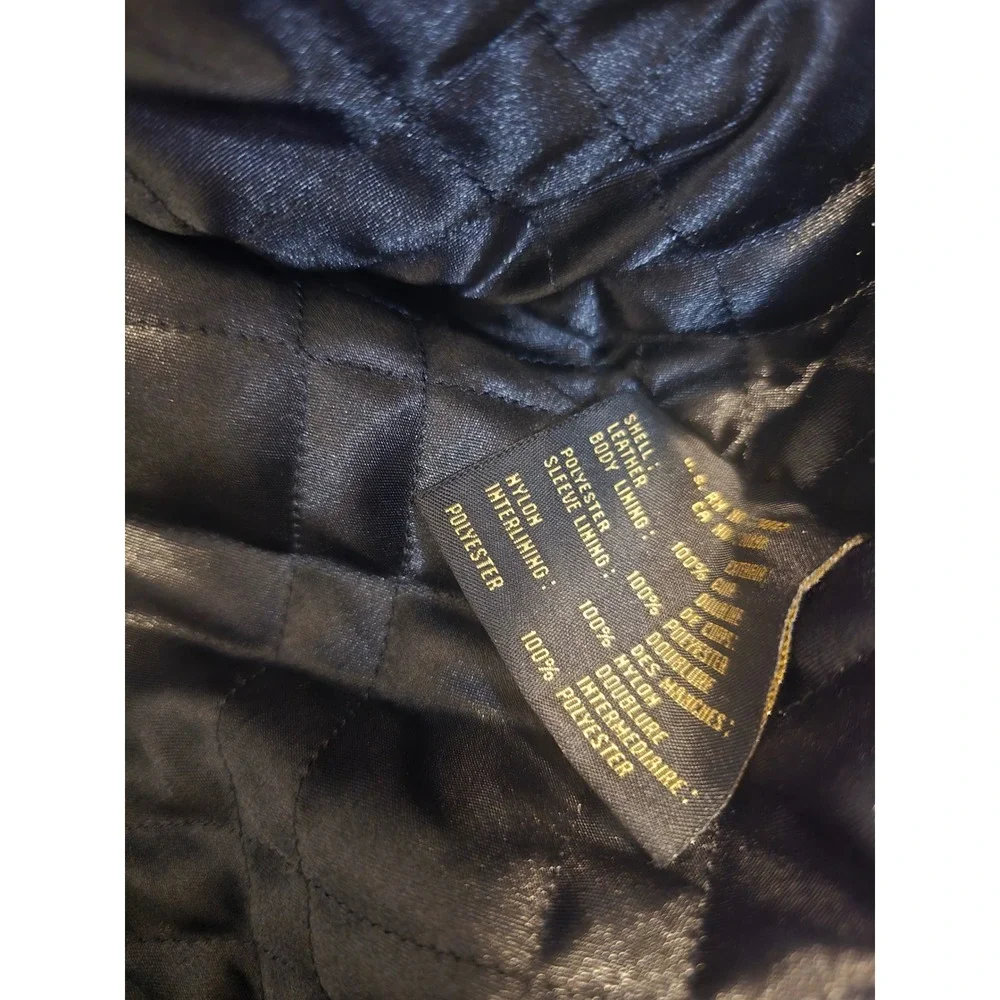 Marc New York Leather Jacket Kids Size 8 Black Zip‎ Front